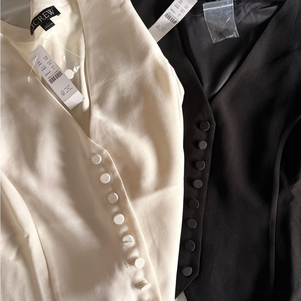 J. Crew Slim Fit Tuxedo Vest in City Crepe